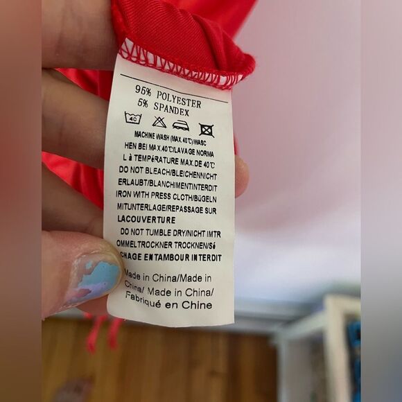 Woman’s Stretch rushing Bodycon cut out back Dress new with out tags size XL RED - Picture 6 of 8